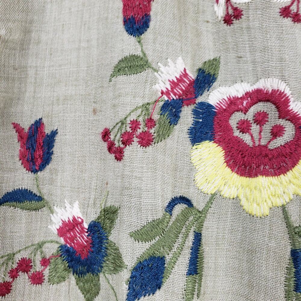 Umgee Size L Embroidered Prairie Dress Sage Green Rustic Cottagecore Grannycore - Picture 3 of 10